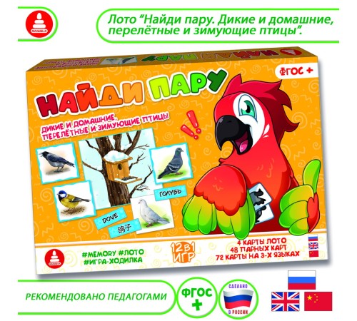 Найди пару - Птицы: познавательная игра