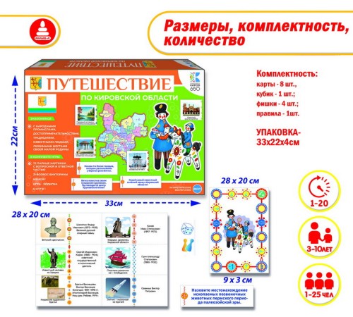 Путешествие по Кировской области — настольная обучающая игра