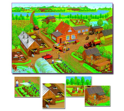 Рассказы по картинам - В деревне: обучающая игра