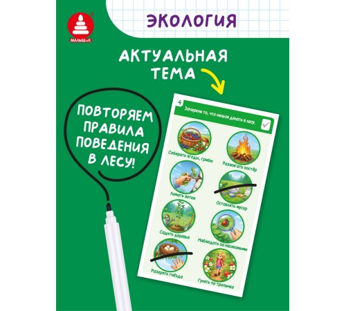Игры с маркером. Окружающий мир. Тесты. Готов ли ребёнок к школе?